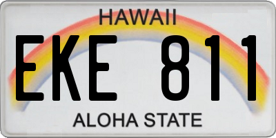 HI license plate EKE811