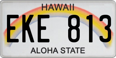 HI license plate EKE813