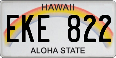 HI license plate EKE822