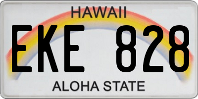 HI license plate EKE828
