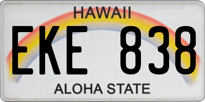 HI license plate EKE838