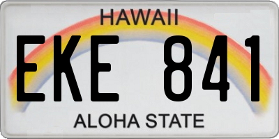 HI license plate EKE841
