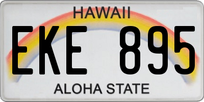 HI license plate EKE895