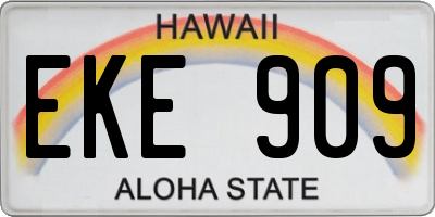 HI license plate EKE909