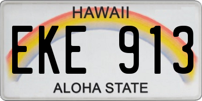 HI license plate EKE913