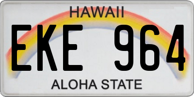 HI license plate EKE964