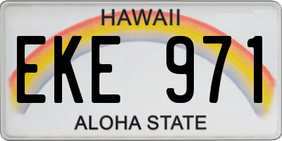 HI license plate EKE971