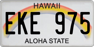 HI license plate EKE975