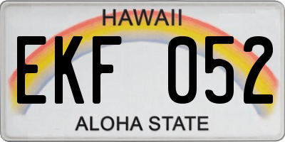 HI license plate EKF052