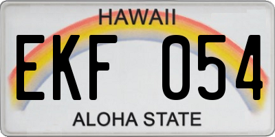 HI license plate EKF054