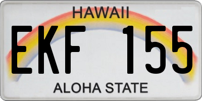 HI license plate EKF155