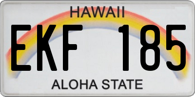 HI license plate EKF185