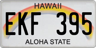 HI license plate EKF395