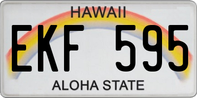 HI license plate EKF595