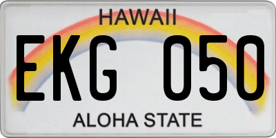 HI license plate EKG050