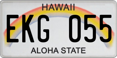 HI license plate EKG055