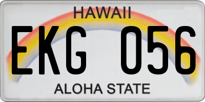 HI license plate EKG056