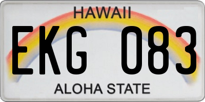 HI license plate EKG083
