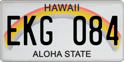 HI license plate EKG084