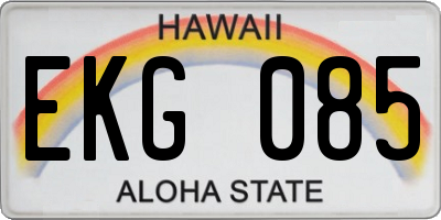 HI license plate EKG085