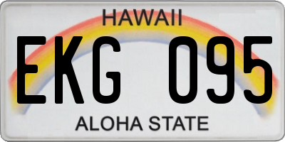 HI license plate EKG095