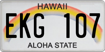 HI license plate EKG107