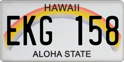 HI license plate EKG158