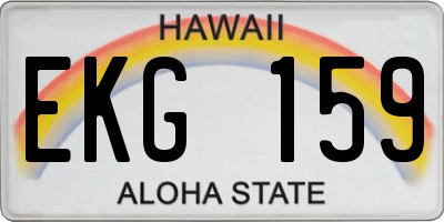 HI license plate EKG159