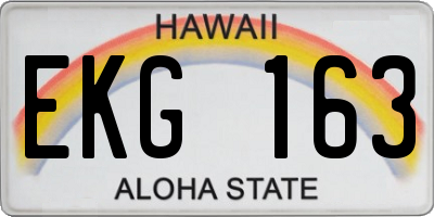 HI license plate EKG163