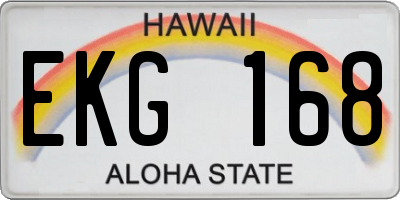 HI license plate EKG168