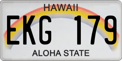 HI license plate EKG179