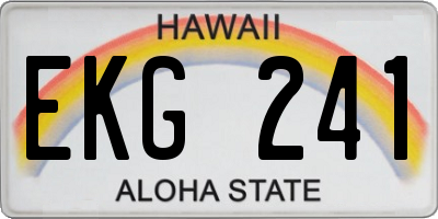 HI license plate EKG241