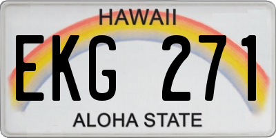 HI license plate EKG271