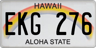 HI license plate EKG276
