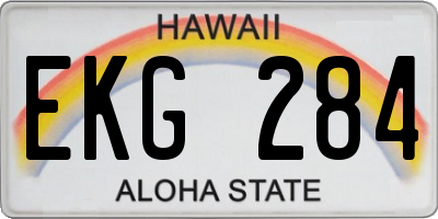 HI license plate EKG284