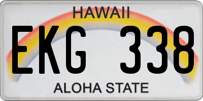 HI license plate EKG338