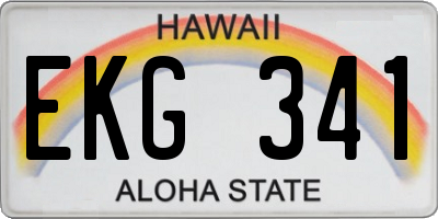 HI license plate EKG341