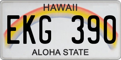 HI license plate EKG390
