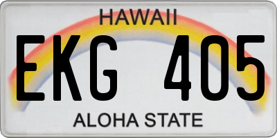 HI license plate EKG405