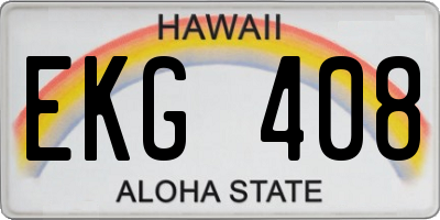 HI license plate EKG408