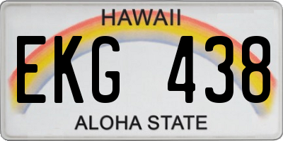 HI license plate EKG438
