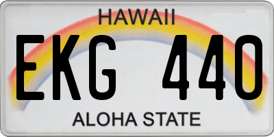 HI license plate EKG440