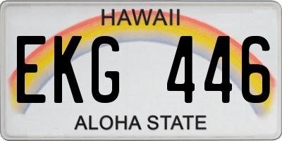 HI license plate EKG446