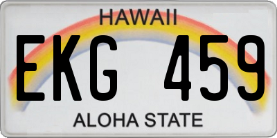 HI license plate EKG459