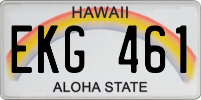 HI license plate EKG461