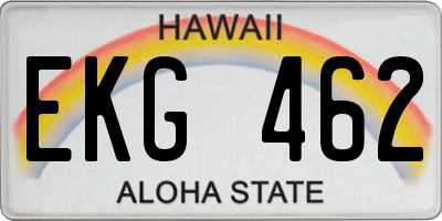HI license plate EKG462