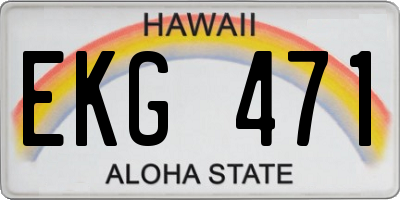 HI license plate EKG471