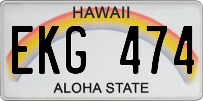 HI license plate EKG474