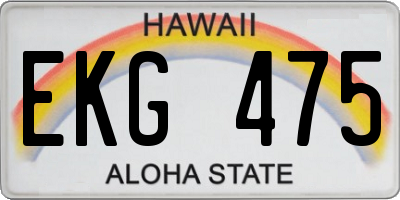 HI license plate EKG475