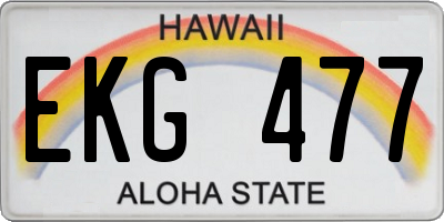 HI license plate EKG477